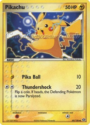 060 / 106 Pikachu comune (EN) -NEAR MINT-