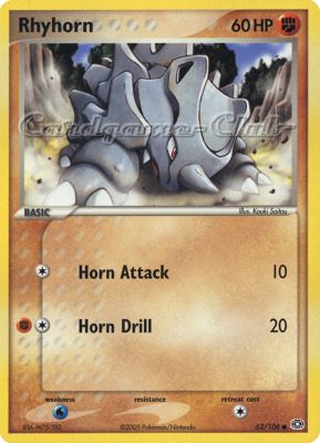 062 / 106 Rhyhorn comune (EN) -NEAR MINT-