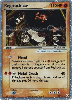 099 / 106 Regirock EX rara ex foil (EN) -NEAR MINT-