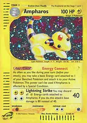 002 / 165 Ampharos rara foil (EN) -NEAR MINT-