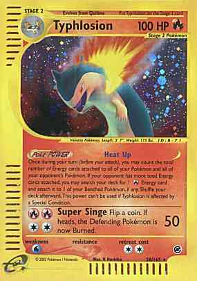 028 / 165 Typhlosion rara foil (EN) -NEAR MINT-