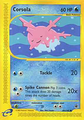 102 / 165 Corsola comune (EN) -NEAR MINT-