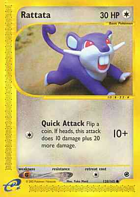 128 / 165 Rattata comune (EN) -NEAR MINT-