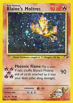 001 / 132 Blaine's Moltres rara foil unlimited (EN) -NEAR MINT-