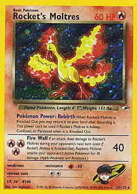 012 / 132 Rocket's Moltres rara foil unlimited (EN) -NEAR MINT-