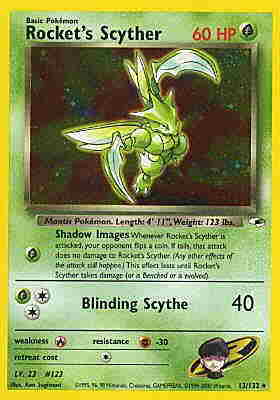 013 / 132 Rocket's Scyther rara foil unlimited (EN) -NEAR MINT-