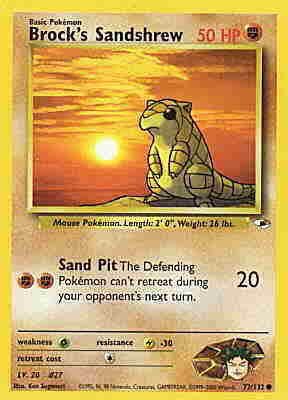 072 / 132 Brock's Sandshrew Lv. 20 comune unlimited (EN) -NEAR MINT-