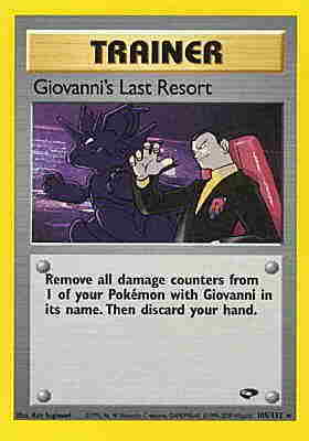 105 / 132 Giovanni's Last Resort rara unlimited (EN) -NEAR MINT-