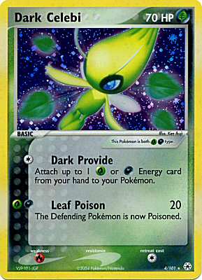 004 / 101 Dark Celebi rara foil (EN)  -GOOD-