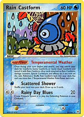 023 / 101 Rain Castform rara (EN) -NEAR MINT-