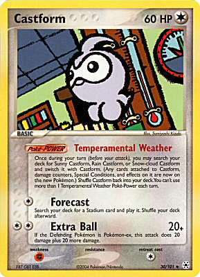 030 / 101 Castform non comune (EN) -NEAR MINT-