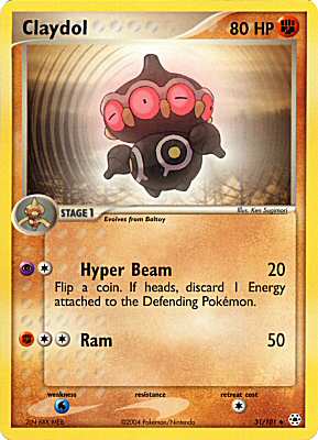 031 / 101 Claydol non comune (EN) -NEAR MINT-