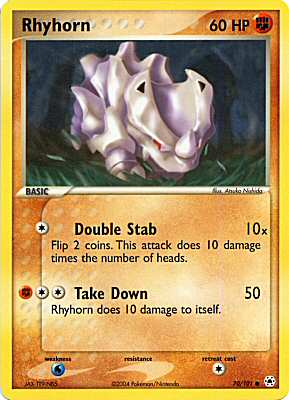 070 / 101 Rhyhorn comune (EN) -NEAR MINT-