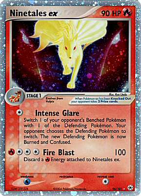 096 / 101 Ninetales EX rara ex foil (EN) -NEAR MINT-