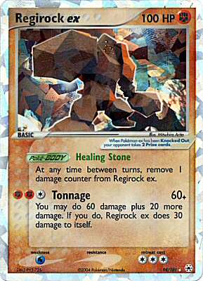 098 / 101 Regirock EX rara ex foil (EN) -NEAR MINT-
