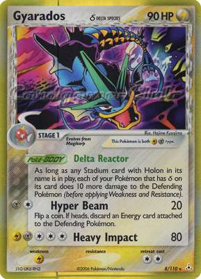008 / 110 Gyarados Delta Species rara foil (EN) -NEAR MINT-