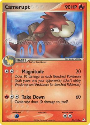 036 / 110 Camerupt non comune (EN) -NEAR MINT-