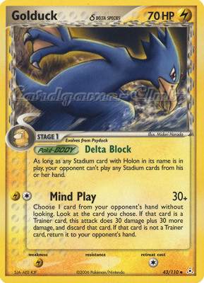 043 / 110 Golduck Delta Species non comune (EN) -NEAR MINT-