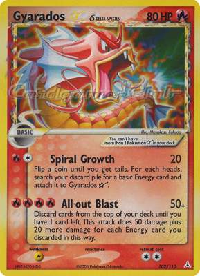 102 / 110 Gyarados rara "star" foil (EN) -NEAR MINT-