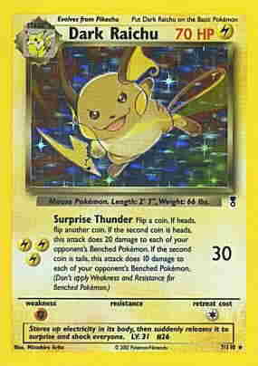 007 / 110 Dark Raichu rara foil (EN) -NEAR MINT-