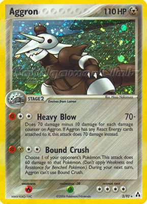 02 / 92 Aggron rara foil (EN) -NEAR MINT-