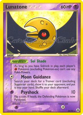 20 / 92 Lunatone rara (EN) -NEAR MINT-