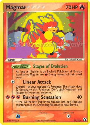 21 / 92 Magmar rara (EN) -NEAR MINT-