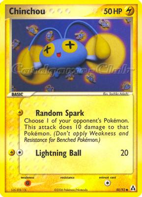 50 / 92 Chinchou comune (EN) -NEAR MINT-