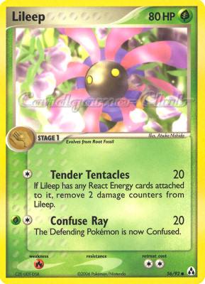 56 / 92 Lileep comune (EN) -NEAR MINT-