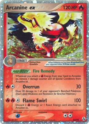 83 / 92 Arcanine EX rara ex foil (EN) -NEAR MINT-