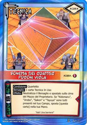 TE135 Schema dei quattro fuochi viola non comune -NEAR MINT-