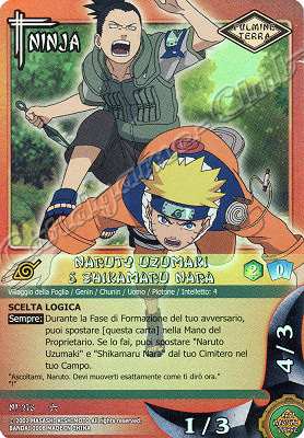 NI-278 Naruto Uzumaki & Shikamaru Nara rara foil -NEAR MINT-
