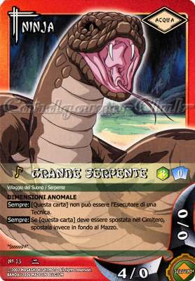 NI75 Grande serpente comune -NEAR MINT-