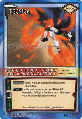 TE71 Arte del fuoco-Tecnica della pioggia di fuoco comune -NEAR MINT-