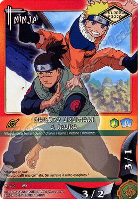 NI186 Naruto Uzumaki & Iruka comune -NEAR MINT-