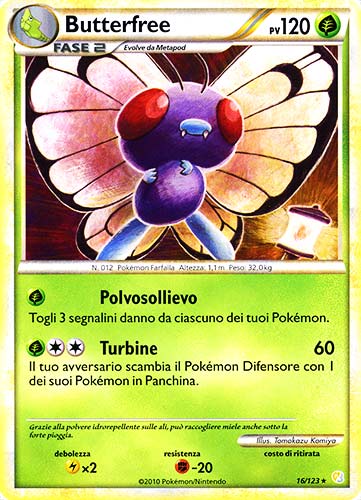 016 / 123 Butterfree rara (IT) -NEAR MINT-