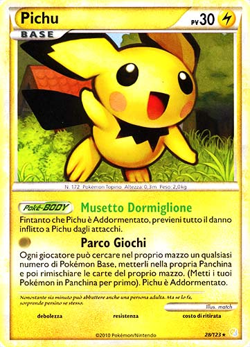 028 / 123 Pichu rara (IT) -NEAR MINT-