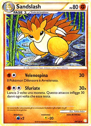 029 / 123 Sandslash rara (IT) -NEAR MINT-