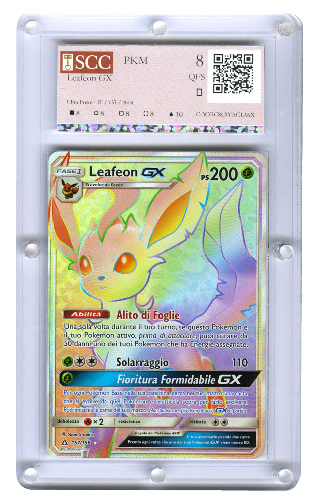 157 / 156 Leafeon GX rara segreta foil (IT) -GRADATA SCC/08-