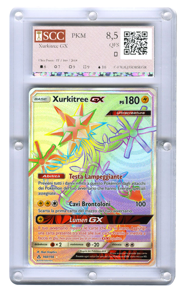 160 / 156 Xurkitree GX rara segreta foil (IT) -GRADATA SCC/8,5-