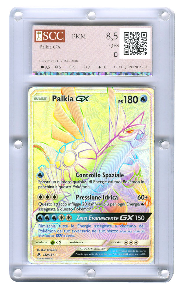 132 / 131 Palkia GX rara segreta foil (IT) -GRADATA SCC/8,5-