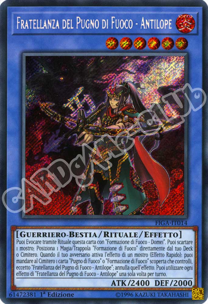 FIGA-IT014 Fratellanza del Pugno di Fuoco - Antilope rara segreta 1a Edizione (IT) -NEAR MINT-