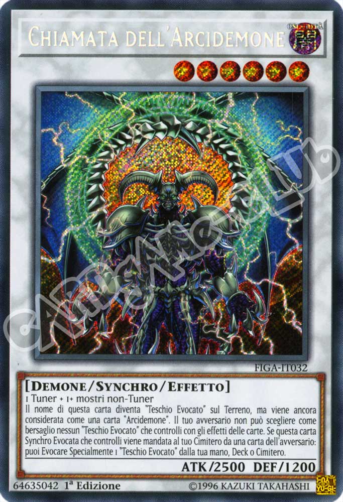 FIGA-IT032 Chiamata dell'Arcidemone rara segreta 1a Edizione (IT) -NEAR MINT-