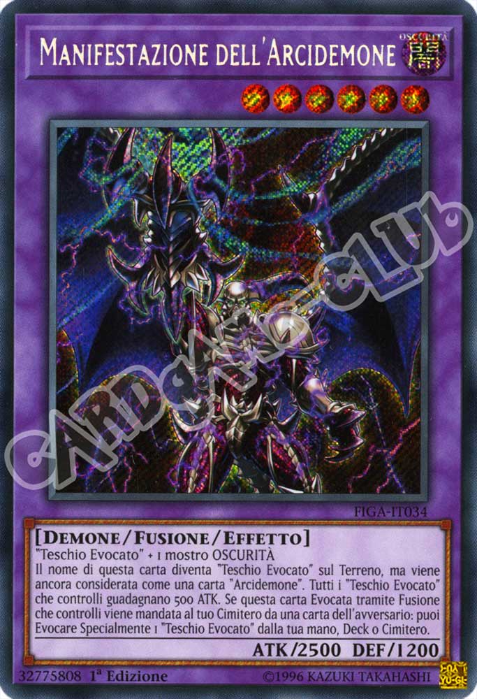 FIGA-IT034 Manifestazione dell'Arcidemone rara segreta 1a Edizione (IT) -NEAR MINT-