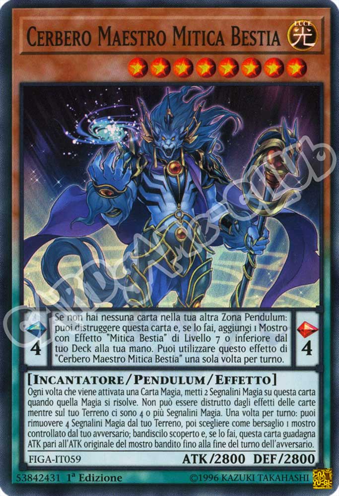 FIGA-IT059 Cerbero Maestro Mitica Bestia super rara 1a Edizione (IT) -NEAR MINT-