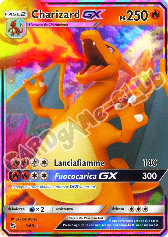 09 / 68 Charizard GX rara GX foil (IT) -NEAR MINT-