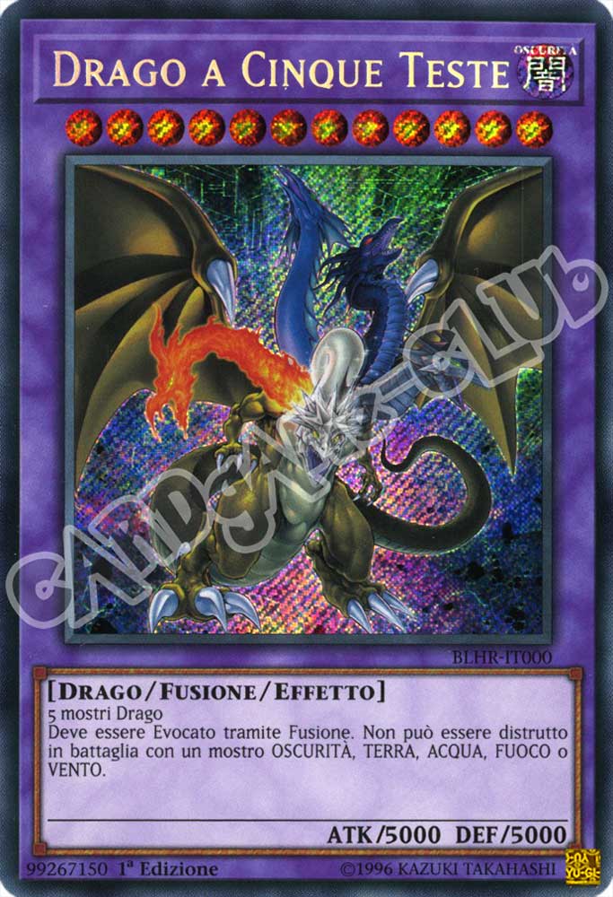 BLHR-IT000 Drago a Cinque Teste rara segreta 1a Edizione (IT) -NEAR MINT-