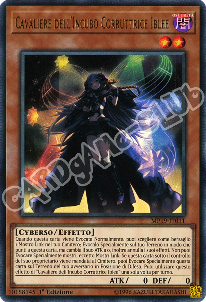 MP19-IT011 Cavaliere dell'Incubo Corruttrice Iblee ultra rara 1a Edizione (IT) -NEAR MINT-