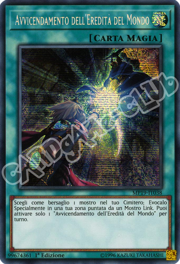 MP19-IT038 Avvicendamento dell'Eredita' del Mondo rara segreta 1a Edizione (IT) -NEAR MINT-