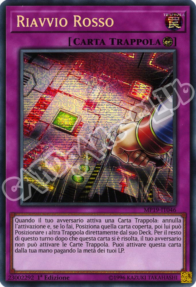 MP19-IT046 Riavvio Rosso rara segreta 1a Edizione (IT) -NEAR MINT-